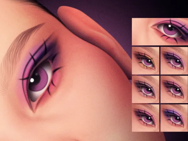 Mix Petal Haze Eyeshadow MC18 V1 - The Sims 4 Custom Content