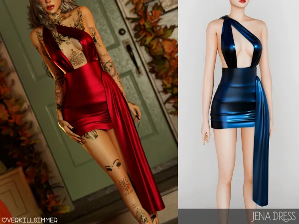 Alpha Jena dress - The Sims 4 Custom Content