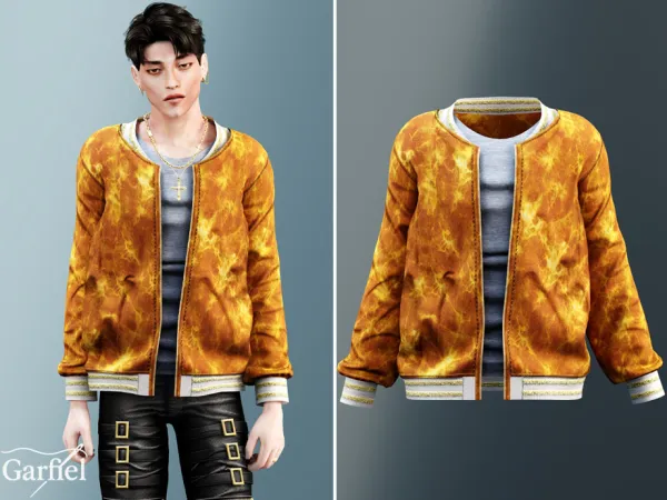 Adult - Golden stage jacket with bold K-pop flair by Garfiel
