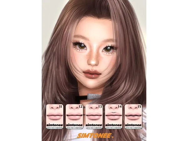 Mix Simtonee Mouth Corners 11 15 - The Sims 4 Custom Content