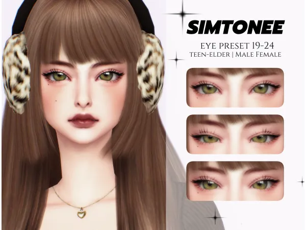 Mix Simtonee Eye Preset 19 21 - The Sims 4 Custom Content