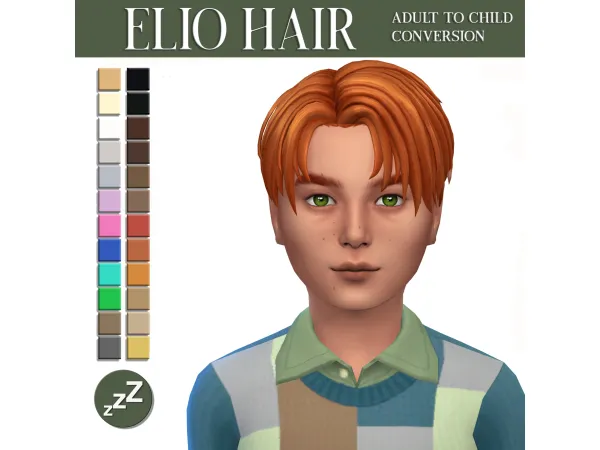 Maxis Match AH00B Hair Conversions pt2 by sleepyz - The Sims 4 Custom Content