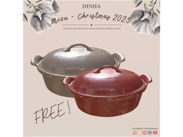 Alpha Mizu Christmas Casserole - The Sims 4 Custom Content