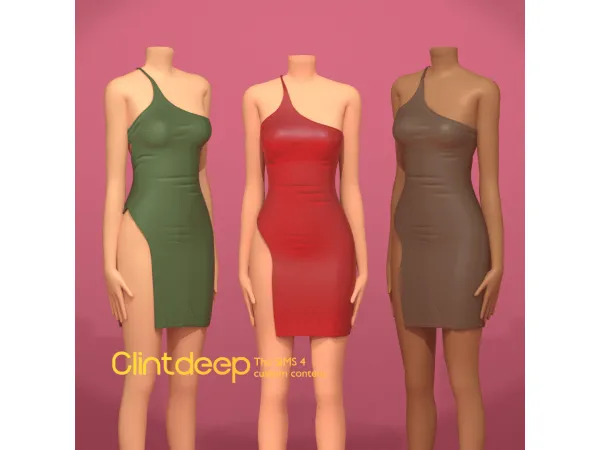Mix Clintdeep Louise One Shoulder - The Sims 4 Custom Content