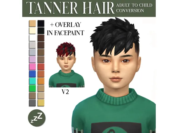 Maxis Match AH00B Hair Conversions pt2 by sleepyz - The Sims 4 Custom Content