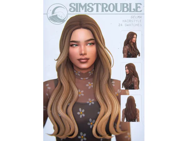 Maxis Match Selma Hairstyle (3 Versions) by simstrouble - The Sims 4 Custom Content