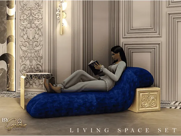 Alpha [Klassi] Living space set - The Sims 4 Custom Content