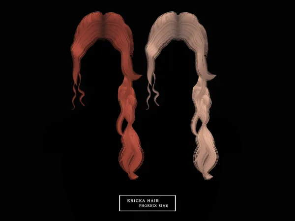 Alpha Ericka Hair - The Sims 4 Custom Content