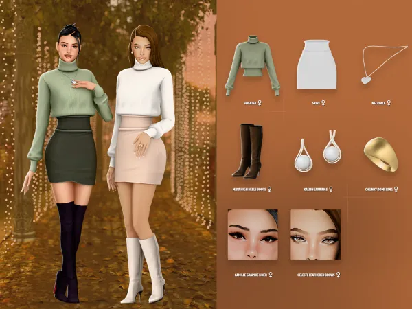 Maxis Match Penelope Lookbook - The Sims 4 Custom Content