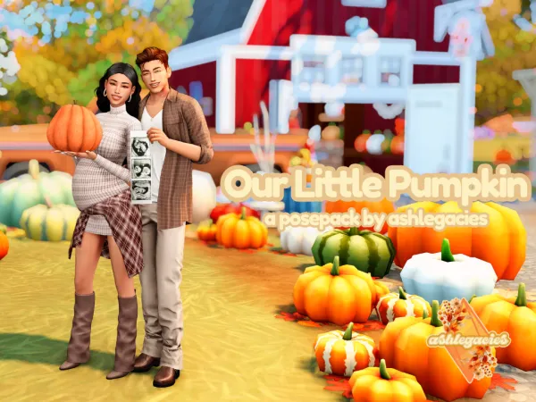 Mix Our Little Pumpkin Posepack - The Sims 4 Custom Content