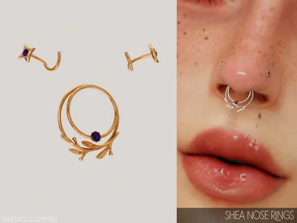 Alpha Shea nose rings - The Sims 4 Custom Content