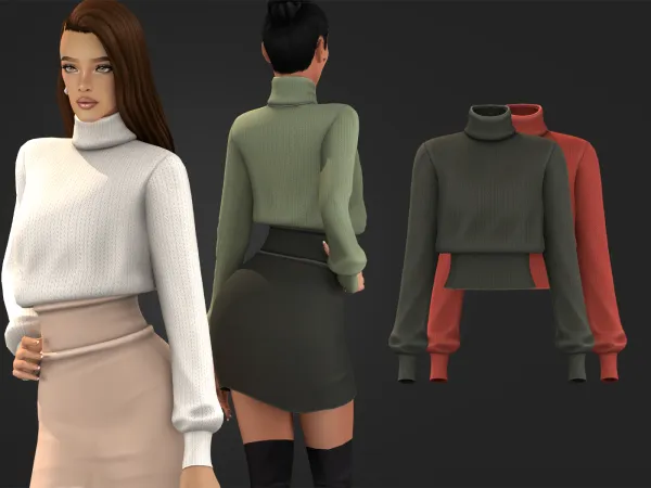 Maxis Match Penelope Sweater - The Sims 4 Custom Content
