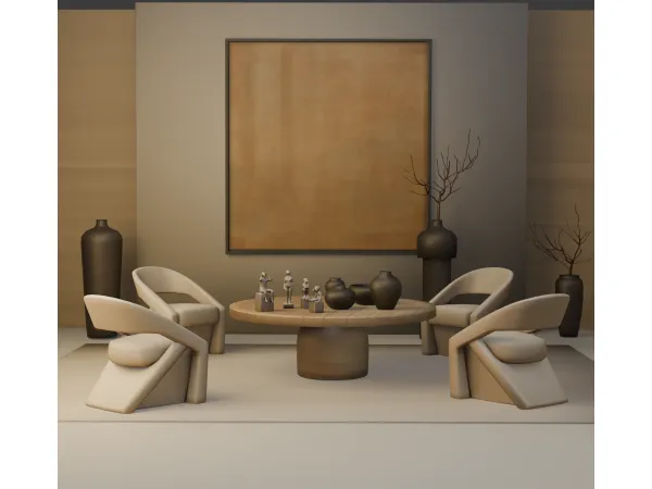 Maxis Match Nordic Living Set by SnootySims - The Sims 4 Custom Content