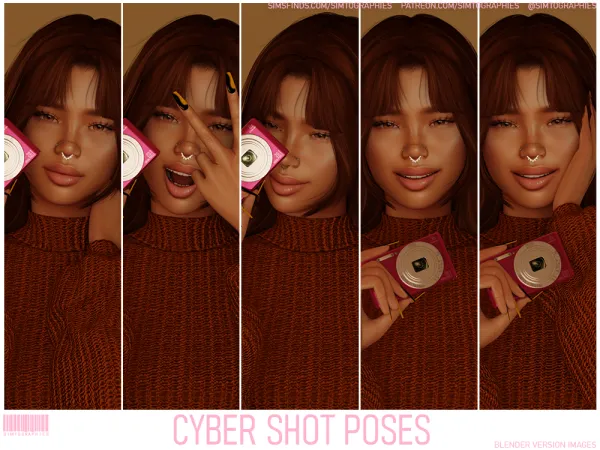 Alpha Cyber Shot Poses - The Sims 4 Custom Content