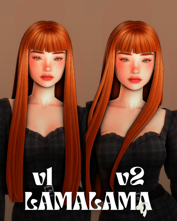 Maxis Match Hair Ainslie v1 v2 by simsfinds - The Sims 4 Custom Content