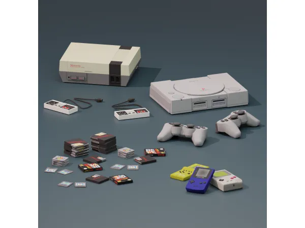 Maxis Match Retro Gaming Set by SnootySims - The Sims 4 Custom Content