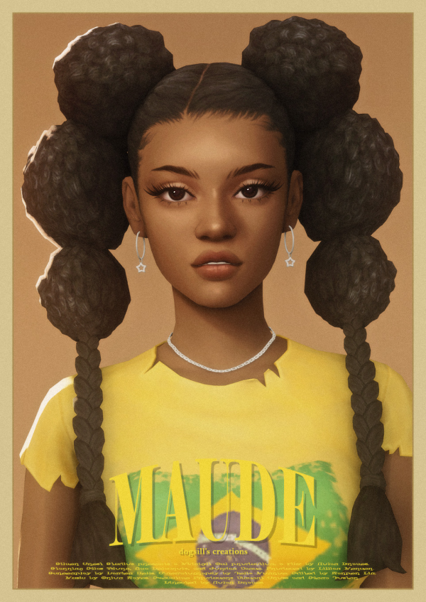Maxis Match maude hair by simsfinds - The Sims 4 Custom Content