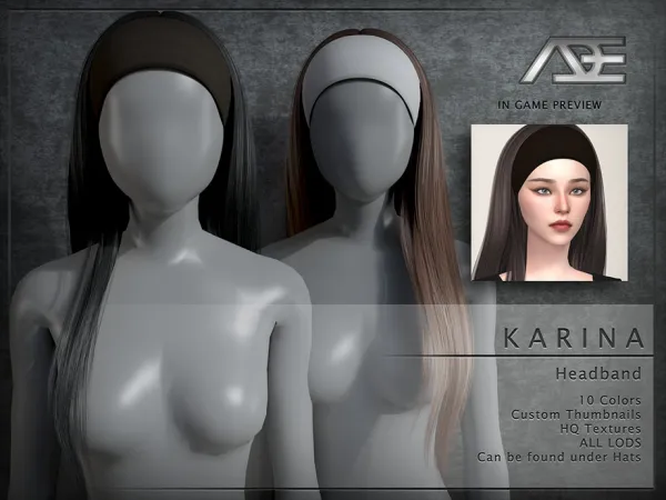 Alpha Karina Headband (Hat) by Ade_Darma - The Sims 4 Custom Content
