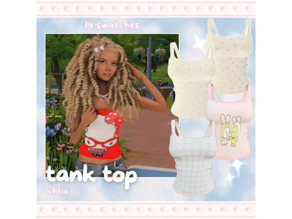 Maxis Match tank top by khlia - The Sims 4 Custom Content