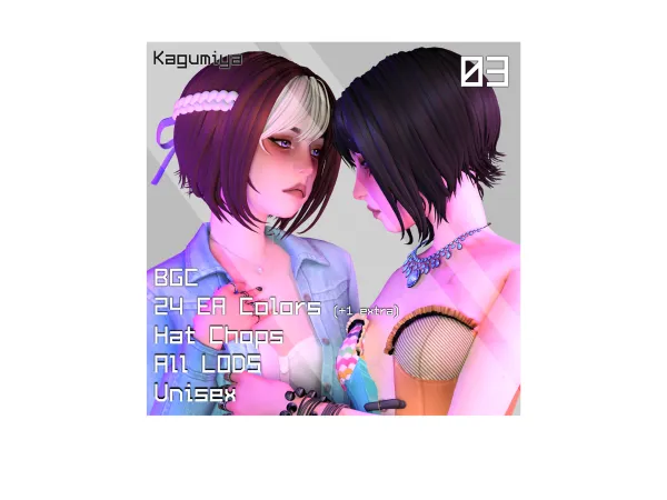 Kagumiya: Hair_N03 + Hair Ribbon