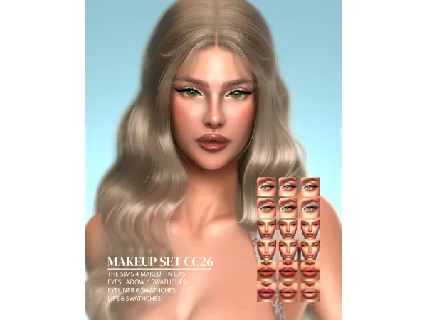 Alpha LEAN MAKEUP SET CC26 - The Sims 4 Custom Content