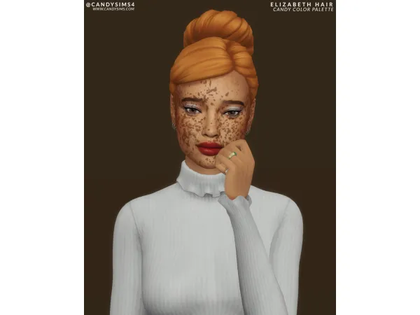 Maxis Match ELIZABETH HAIR by candysims - The Sims 4 Custom Content