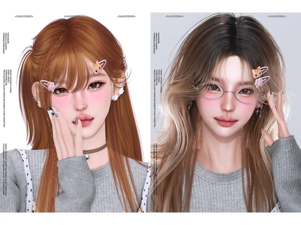 Alpha u3010333u3011MINI CAT Hairpin - The Sims 4 Custom Content