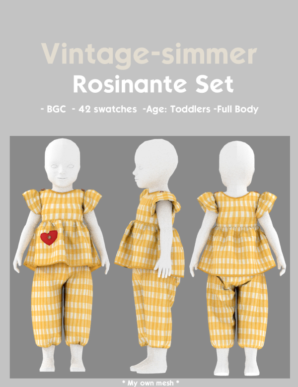Alpha Rosinante set simmer by simsfinds - The Sims 4 Custom Content