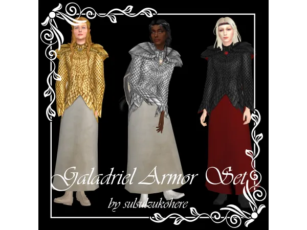 Maxis Match Galadriel Armor Set by sulsulzukohere - The Sims 4 Custom Content