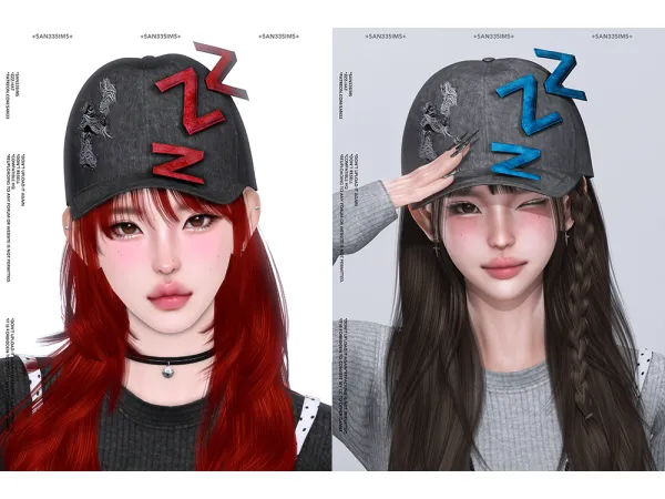 Alpha u3010333u3011ZZZ HAT - The Sims 4 Custom Content