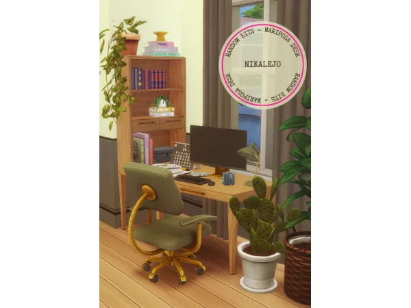 Maxis Match NIKALEJO RandomBits MariposaDesk - The Sims 4 Custom Content