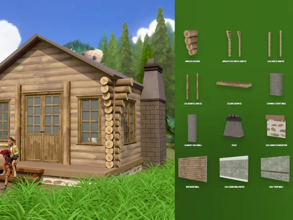Log Cabin Build Decor Set