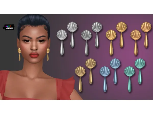 Maxis Match DARCIE SET EARRINGS by NataliS - The Sims 4 Custom Content