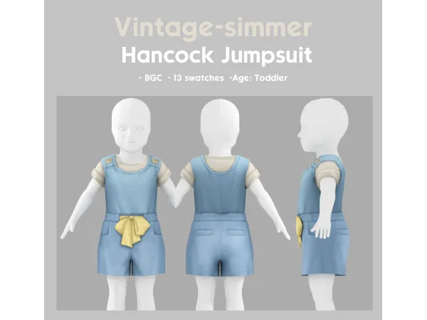 Maxis Match Hancock Jumpsuit Uta Shirt simmer by vintage - The Sims 4 Custom Content