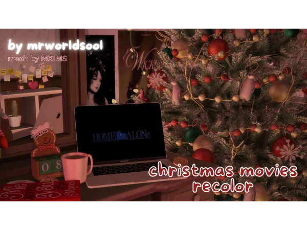 Mix christmas movies recolor by mrworldsool - The Sims 4 Custom Content