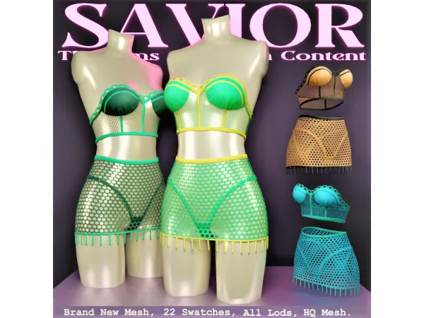 Alpha Svr_Wiendy Dress Lace (Lingerie) - The Sims 4 Custom Content