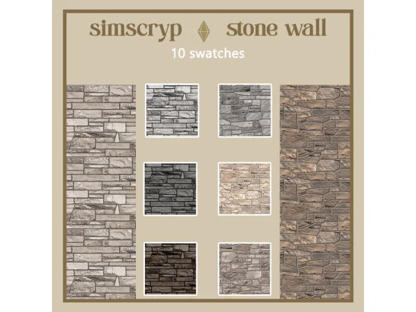 Alpha simscryp stone wall - The Sims 4 Custom Content