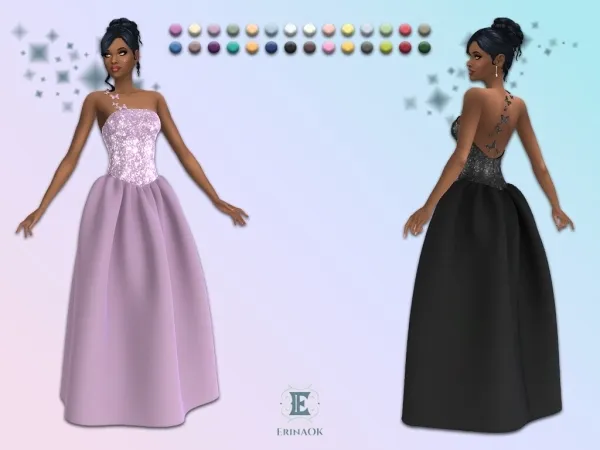 Mix ErinAOK Womens Gown 110625 - The Sims 4 Custom Content