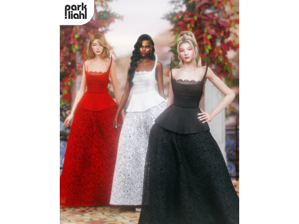 Alpha PARKLIAH MYRA DRESS (SIMS 4 BLENDER VERSION) - The Sims 4 Custom Content