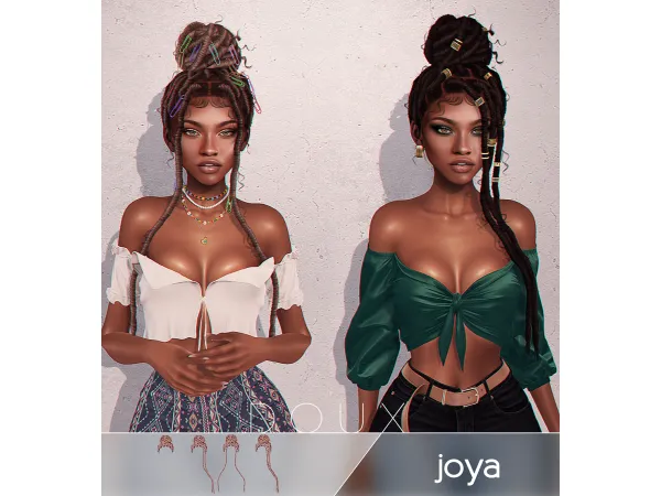 Alpha DOUX Joya Hairstyle - The Sims 4 Custom Content