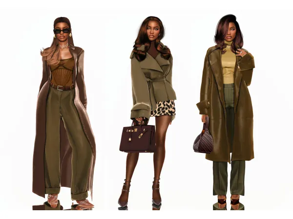 Alpha Greens Browns and Burgundy simblr by wannabe - The Sims 4 Custom Content