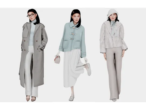 Maxis Match BLUES GREYS styled by Ellen You by willowbeesims - The Sims 4 Custom Content