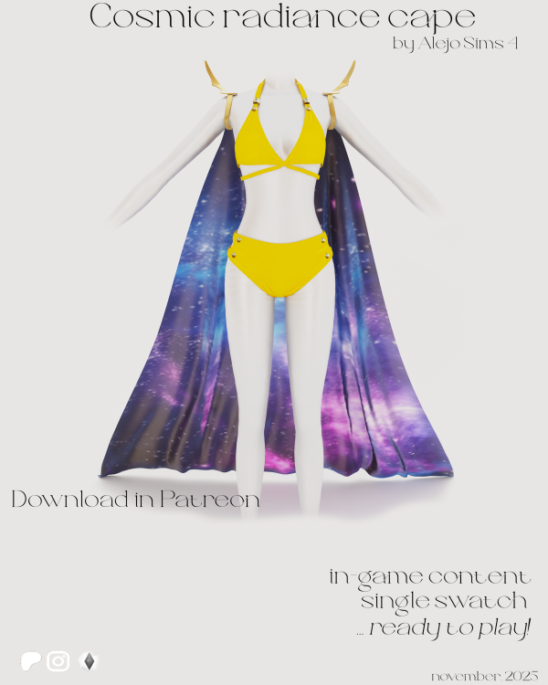 Alpha Cosmic radiance swimsuit set by alejo_sims4 - The Sims 4 Custom Content