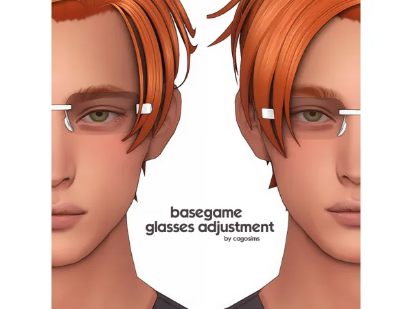 Maxis Match [SIMS4] Basegame Glasses Adjustment - The Sims 4 Custom Content