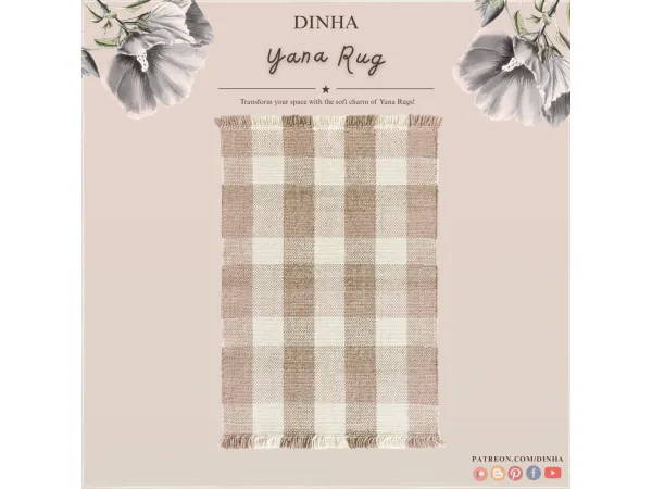 Alpha Yana Rug - The Sims 4 Custom Content