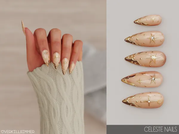 Alpha Celeste nails - The Sims 4 Custom Content