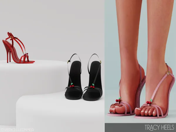 Alpha Tracy heels - The Sims 4 Custom Content