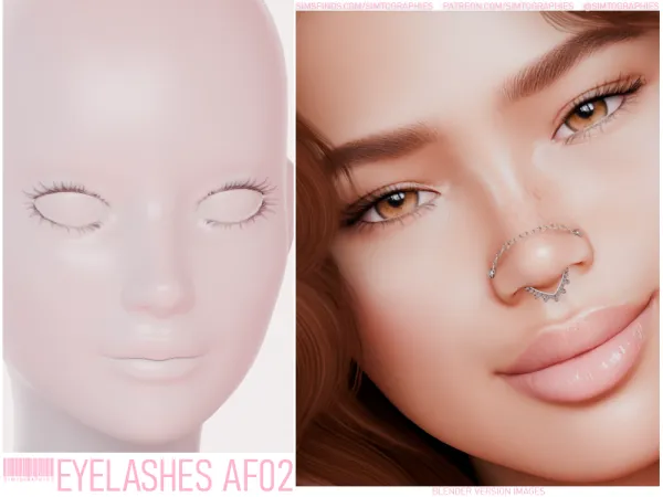 Alpha Eyelashes AF02 - The Sims 4 custom content