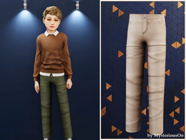 Mix Child Smart casual pants by MysteriousOo - The Sims 4 Custom Content
