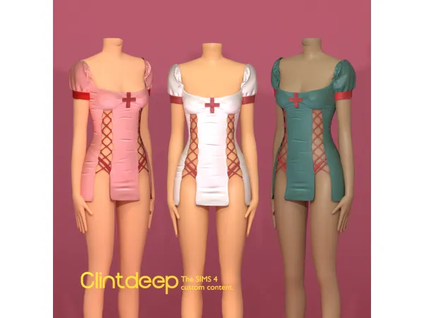 Mix Clintdeep Karen Nurse Dress - The Sims 4 Custom Content